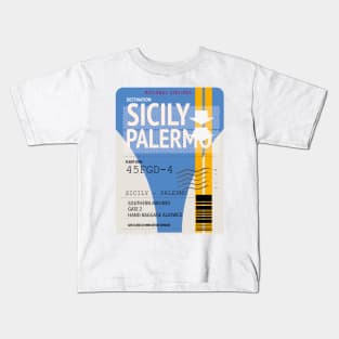 Sicily Palermo plane ticket Kids T-Shirt